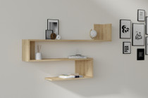 Zidna polica Penne - hrast safir