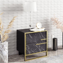 Noćni ormarić Polka - crna