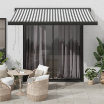 Tenda na uvlačenje antracit i bijela 3x2,5 m tkanina i aluminij 3216128
