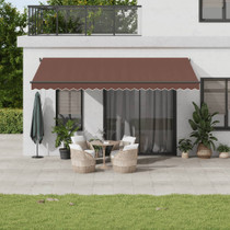 Tenda na ručno uvlačenje smeđa 500 x 300 cm 3310216