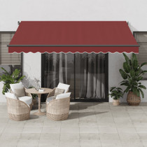 Tenda na ručno uvlačenje bordo 400 x 300 cm 3310186