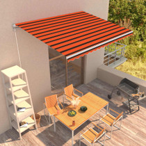 Tenda na ručno uvlačenje 400 x 300 cm narančasto-smeđa 3051216