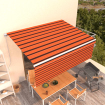 Tenda na ručno uvlačenje s roletom 4 x 3 m narančasto-smeđa 3069300