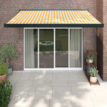 Tenda na uvlačenje žuto-bijela 3,5 x 2,5 m tkanina i aluminij 3154607