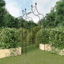 Vrtni lukovi 2 kom crni 120 x 38 x 260 cm čelični 319349