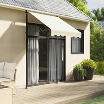 Tenda na uvlačenje krem 150 x 150 cm od tkanine i čelika 368744