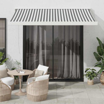 Tenda na uvlačenje antracit-bijela 3,5x2,5 m tkanina i aluminij 3216124