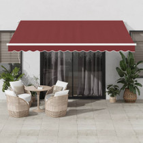 Tenda na ručno uvlačenje bordo 400 x 350 cm 3214982