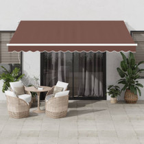 Tenda na ručno uvlačenje smeđa 400 x 350 cm 3215387