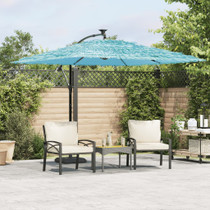Vrtni suncobran s čeličnom šipkom plavi 269x269x235 cm 4005079 Vrtni suncobran s čeličnom šipkom plavi 269x269x235 cm 4005079