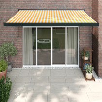 Tenda na uvlačenje žuto-bijela 3,5 x 2,5 m tkanina i aluminij 3154557