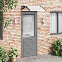 Nadstrešnica za vrata crna i prozirna 80 x 75 cm polikarbonatna 153585
