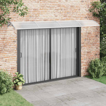 Nadstrešnica za vrata siva i prozirna 400x75 cm polikarbonat 153598