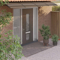 Nadstrešnica za vrata crna 350 x 75 cm polikarbonatna 153593