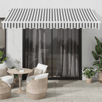 Tenda na ručno uvlačenje antracit i bijela 350 x 250 cm 3216036