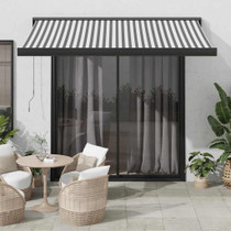Tenda na uvlačenje antracit i bijela 3x2,5 m tkanina i aluminij 3216138