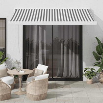Tenda na uvlačenje antracit i bijela 3x2,5 m tkanina i aluminij 3216133