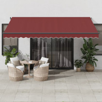 Tenda na ručno uvlačenje bordo 450 x 350 cm 3215002