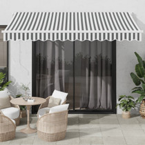 Tenda na uvlačenje antracit-bijela 3,5x2,5 m tkanina i aluminij 3216104