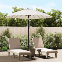 Vanjski suncobran s aluminijskim stupom 270 cm pješčano bijeli 47305
