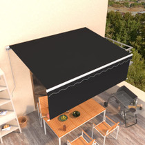 Tenda na ručno uvlačenje s roletom 4,5 x 3 m antracit 3069319