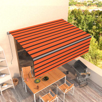 Tenda na ručno uvlačenje s roletom 4,5 x 3 m narančasto-smeđa 3069440