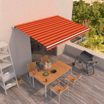 Tenda na ručno uvlačenje 450 x 350 cm narančasto-smeđa 3069000
