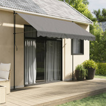 Tenda na uvlačenje antracit 300 x 150 cm od tkanine i čelika 368740