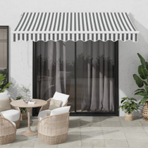 Tenda na uvlačenje antracit i bijela 3x2,5 m tkanina i aluminij 3216103