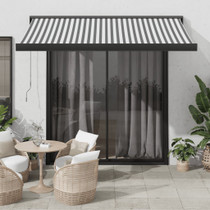 Tenda na uvlačenje antracit-bijela 3,5x2,5 m tkanina i aluminij 3216129