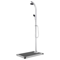 Vrtni tuš sa sivom bazom 220 cm aluminijski 3070786