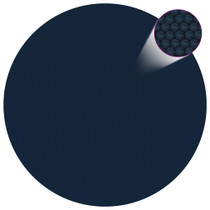 Plutajući PE solarni pokrov za bazen 381 cm crno-plavi 92975