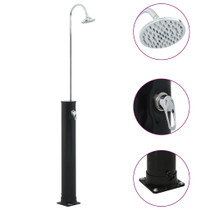 Solarni tuš crni 214 cm 20 L 92309