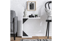 Pomoćni stolić Zoey - Crna, Bijela