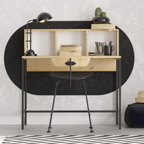 Radni stol Dustin - Safirni hrast, crni