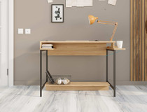 Radni stol Balista - Safirni hrast, crni