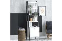 Polica za knjige Lisa - Crna, Bijela