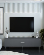 TV stalak Dekos - Antracit, Srebrni TV stalak Dekos - Antracit, Srebrni