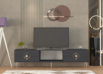 TV stalak Robber - Antracit, Srebro