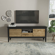 TV stalak Verde Modern - Crna, Oud hrast