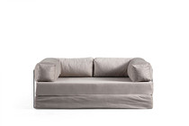 Kauč na razvlačenje s 2 sjedišta Via Con - Svijetlosiva