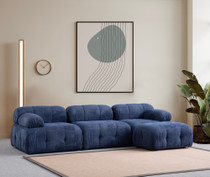 Kutna sofa Petite 3 - Noćno plava