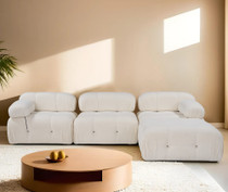 Kutna sofa Mjehurićasto bež L1-O1-1R-PUF