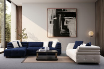 Kutna sofa Boston Left - Noćno plava