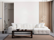 Kutna sofa Pescara kut desno (L2-Chl) - bijela