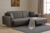 Kutna sofa na razvlačenje Mane Desno - Antracit Kutna sofa na razvlačenje Mane Desno - Antracit