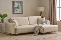 Kutna sofa na razvlačenje Mane Right - krema