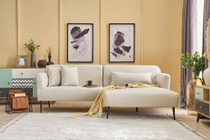 Kutna sofa Revos Desno - Krema