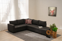 Kutna sofa na razvlačenje Aly Right - Antracit