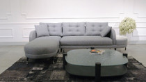 Kutna sofa na razvlačenje Milanski kutak - sivi